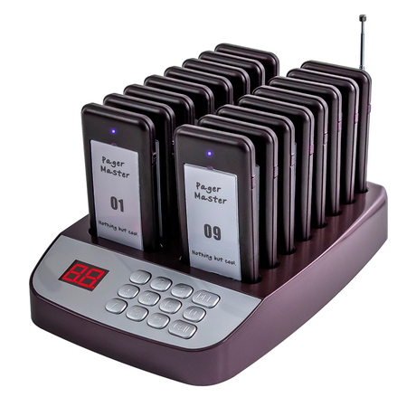 Wireless coaster customer buzzer system for food truck restaurant church food court