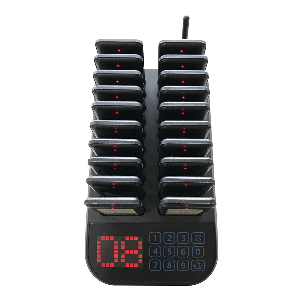 20 Beepers Coaster Pager Call System Restaurant Pager Wireless Calling System for Restaurant