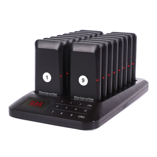 Wireless Restaurant Paging System Restaurant Pager Customer Guest Black Pager