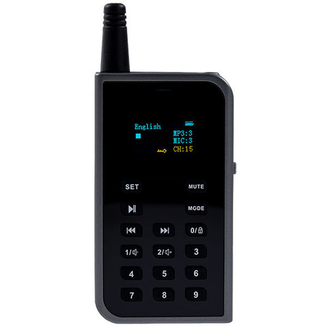 90 Hours Working Time Wireless MP3 Audio Transmitter Receiver Radio Tour Guide System