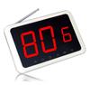 Wireless calling system digital number display pager receiver with 1 called number in 2 digits