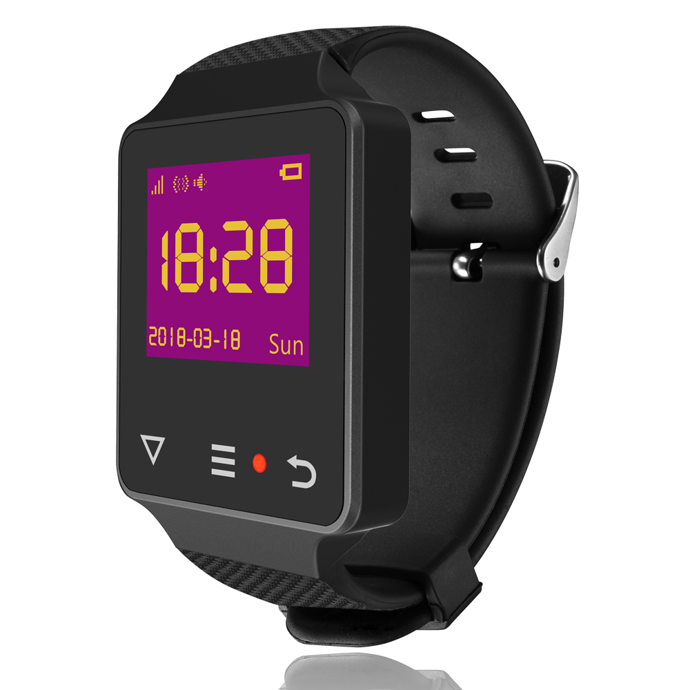 Wireless Paging System Cafe Restaurant Waiter Calling Touch Screen Watch Pager